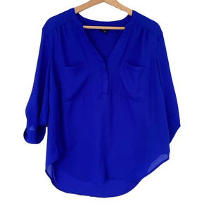 TORRID VIBRANT ROYAL BLUE  HARPER VNECK TOP/BLOUSE, 10